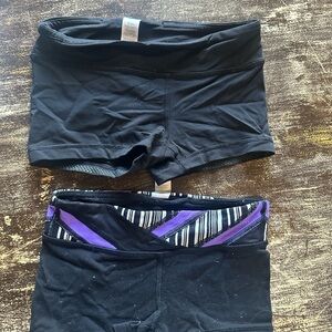 Ivivva Black and Purple Striped Shorts lot